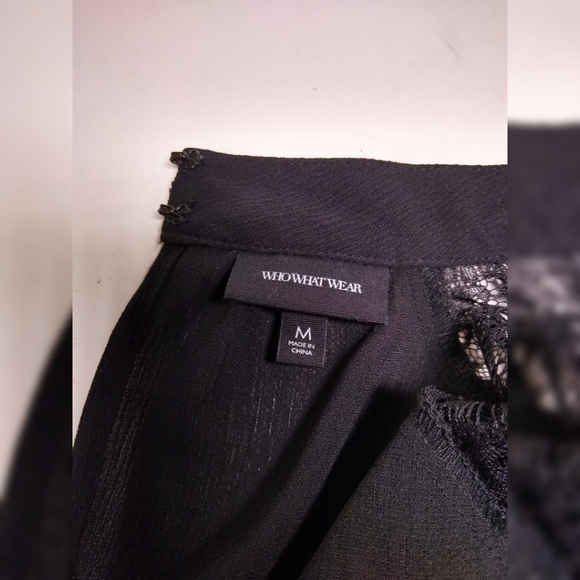 WhoWhatWear Lace Sleeve Blouse M - Picture 5 of 5